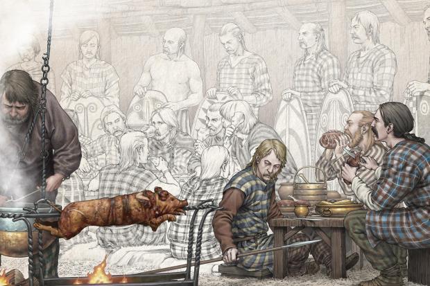 Illustration d'un banquet gaulois