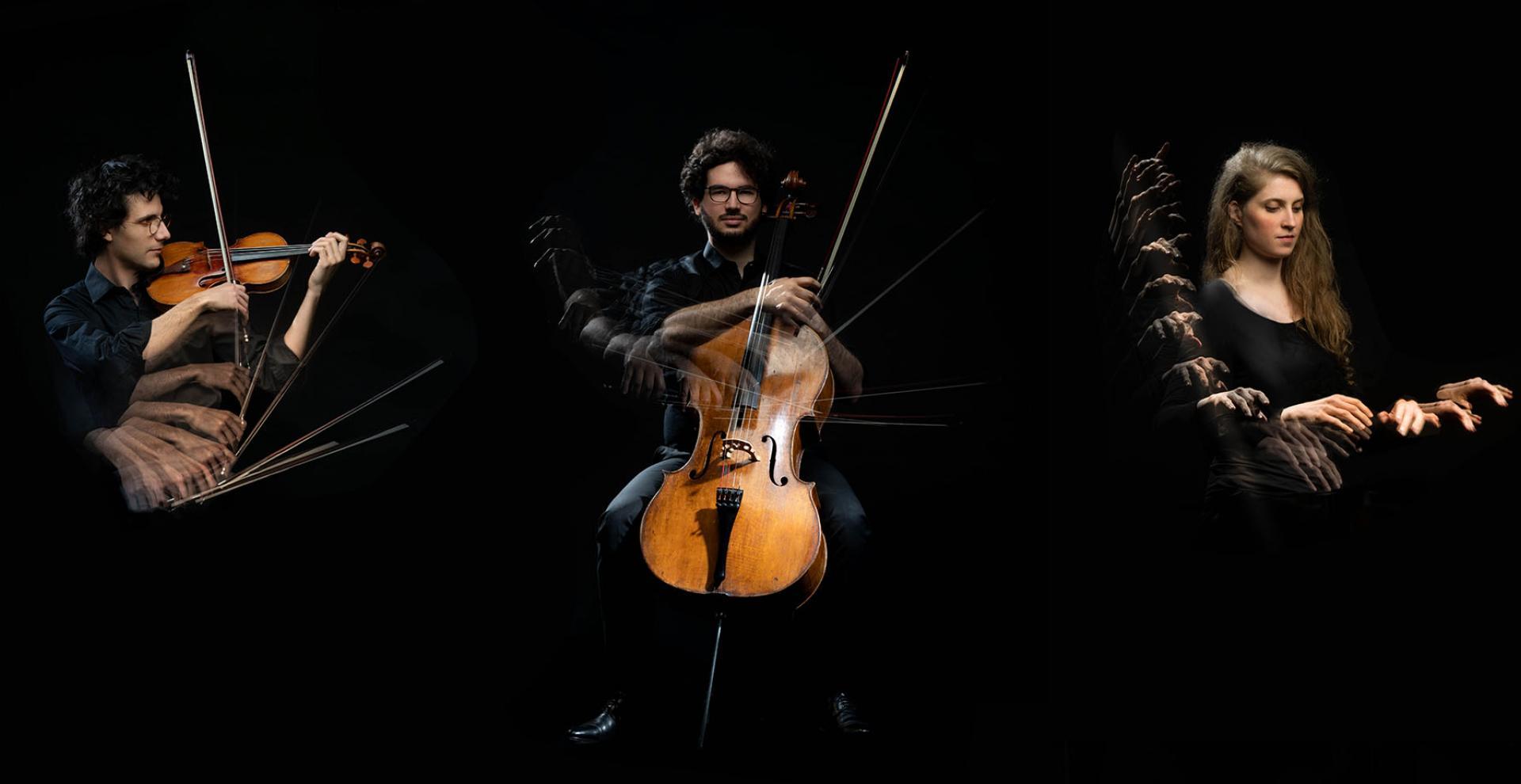 Le trio Ernest, composé d'un violoniste, d'un violoncelliste et d'une pianiste