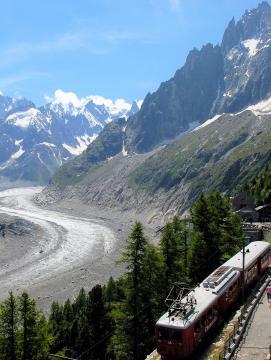 Photographie de la mer de glace à Chamonix en 2018