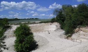 Vue du site géologique et archéolgique de Vernou La Celle (77).