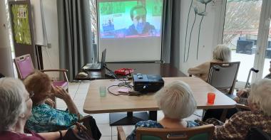 visioconférence avec les résidents d'un EHPAD