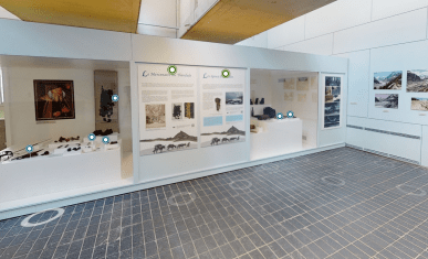 Vue de la visite virtuelle de l'exposition "Mémoire de glace" présentée au musée du 12 juin au 5 décembre 2021
