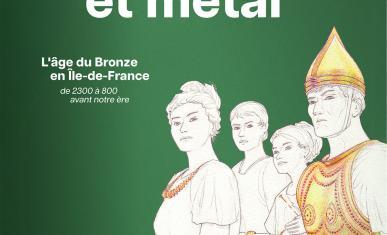 Visuel de l'exposition pouvoir et métal représentant une famille aristocratique de l'âge du Bronze