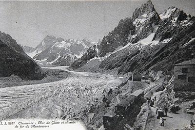 Photographie de La Mer de Glace à Chamonix (Haute-Savoie) en 1915