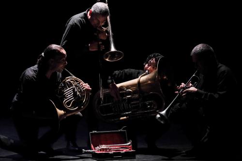 Photographie des musiciens de la compagnie Odyssée ensemble & Cie sur scène