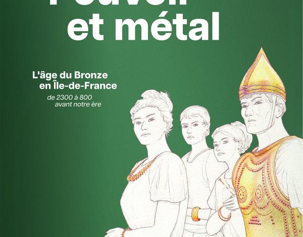 Visuel de l'exposition pouvoir et métal représentant une famille aristocratique de l'âge du Bronze