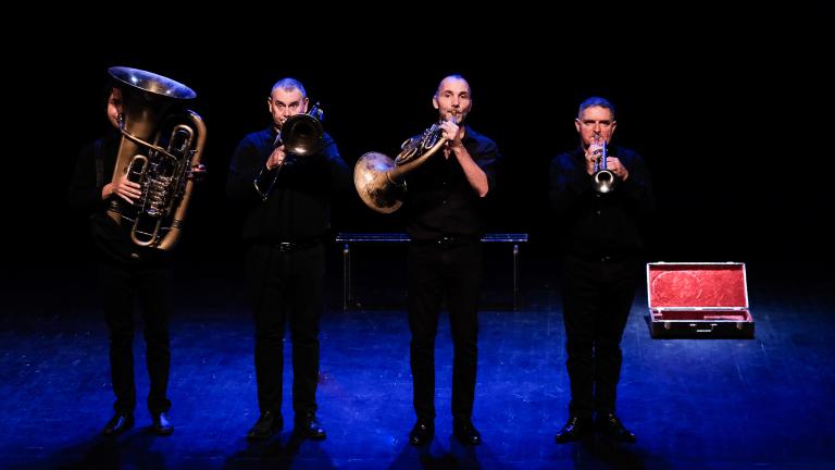 Photographie des musiciens de la compagnie Odyssée ensemble & Cie sur scène