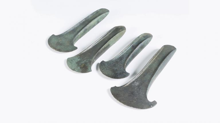 Haches en bronze découvertes à Misy-sur-Yonne (77)