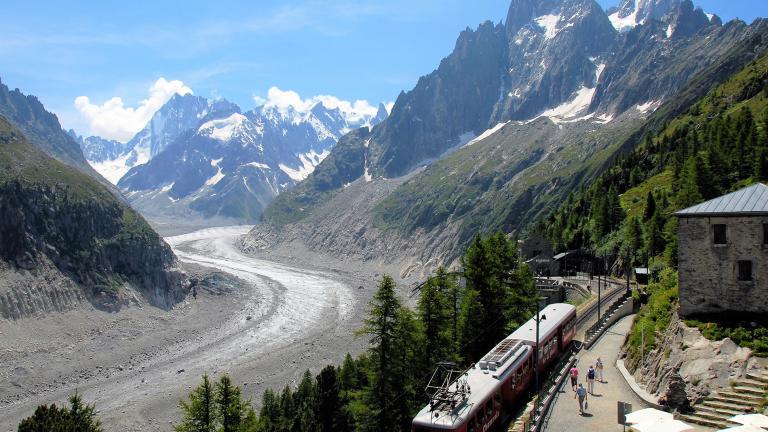 Photographie de la mer de glace à Chamonix en 2018