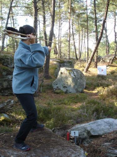 démonstration de tir au propulseur (arme préhistorique)