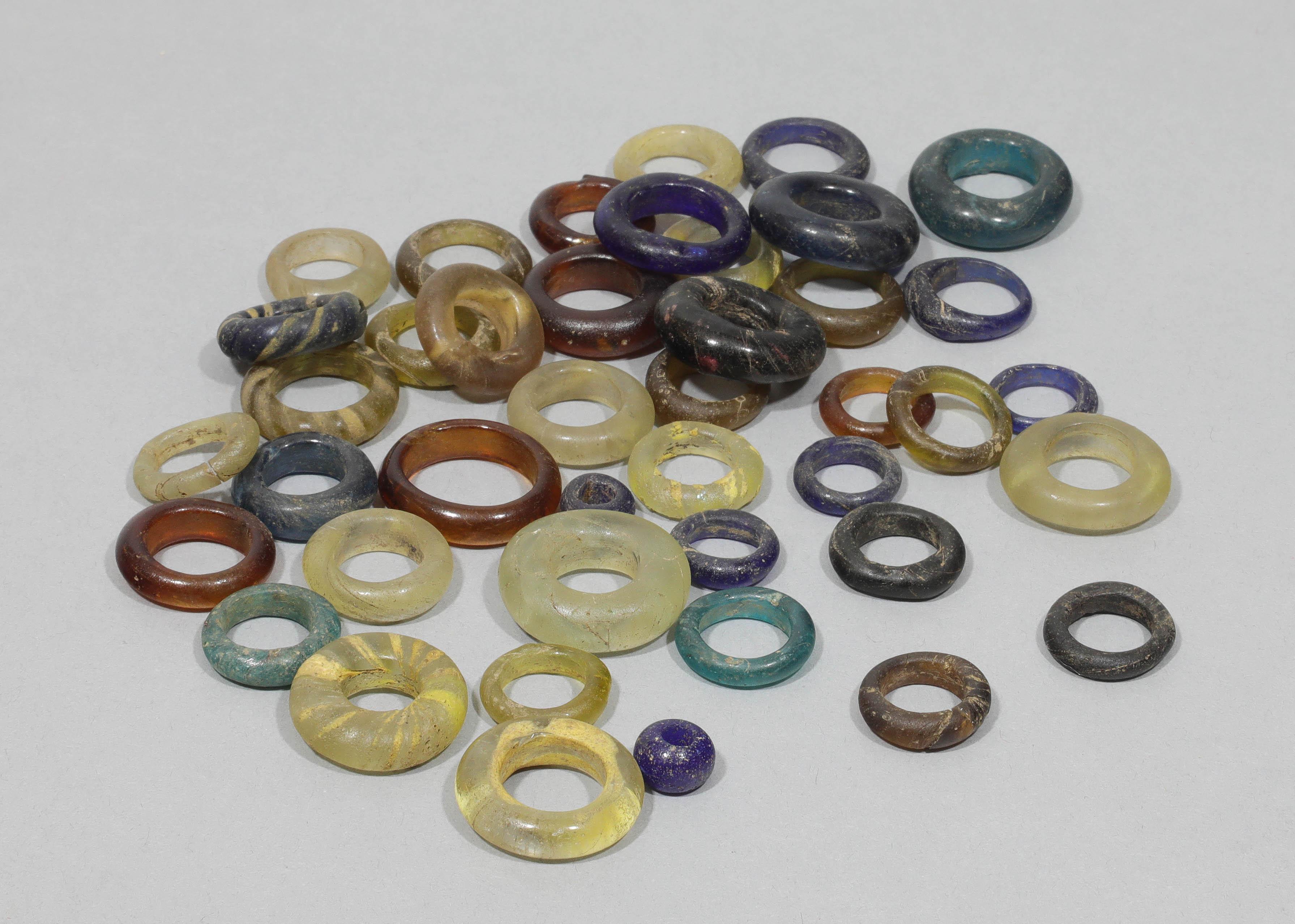 Perles en verre gauloises