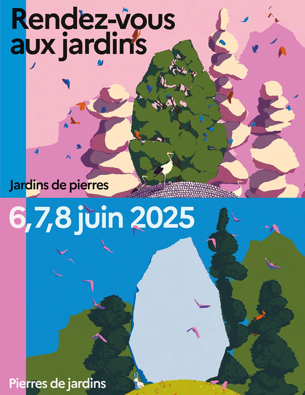 Visuel 2025 de la manifestation nationale "Rendez-vous aux jardins"